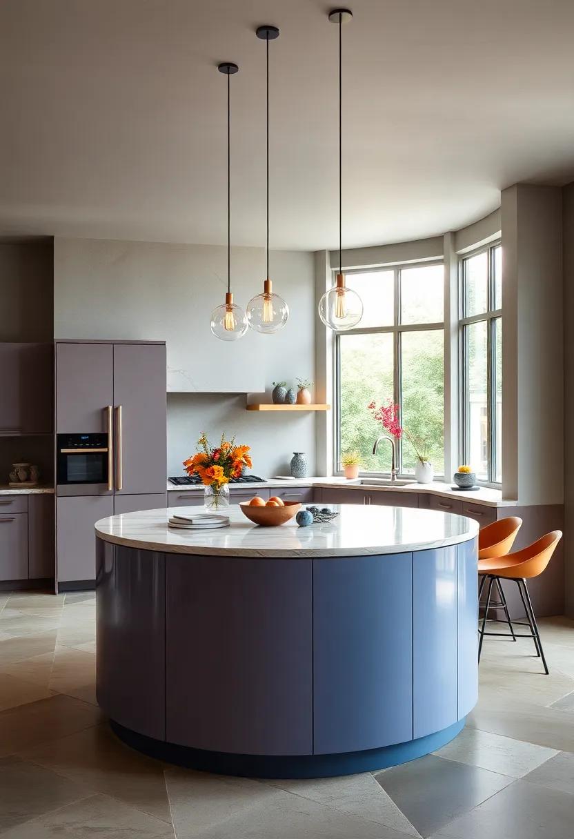 Color Palette‍ Play:‌ Discover how bold colors and ‍unique finishes can turn a curved kitchen island‌ into ‌a⁤ captivating centerpiece that draws the eye and complements your decor
