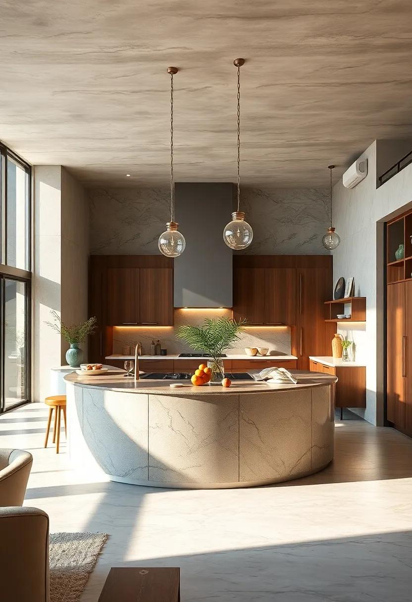 Embrace the Elegance: Discover how a sweeping, curved kitchen island adds a touch of ⁢sophistication to your culinary space,‍ inviting both functionality ​and ‌artistry