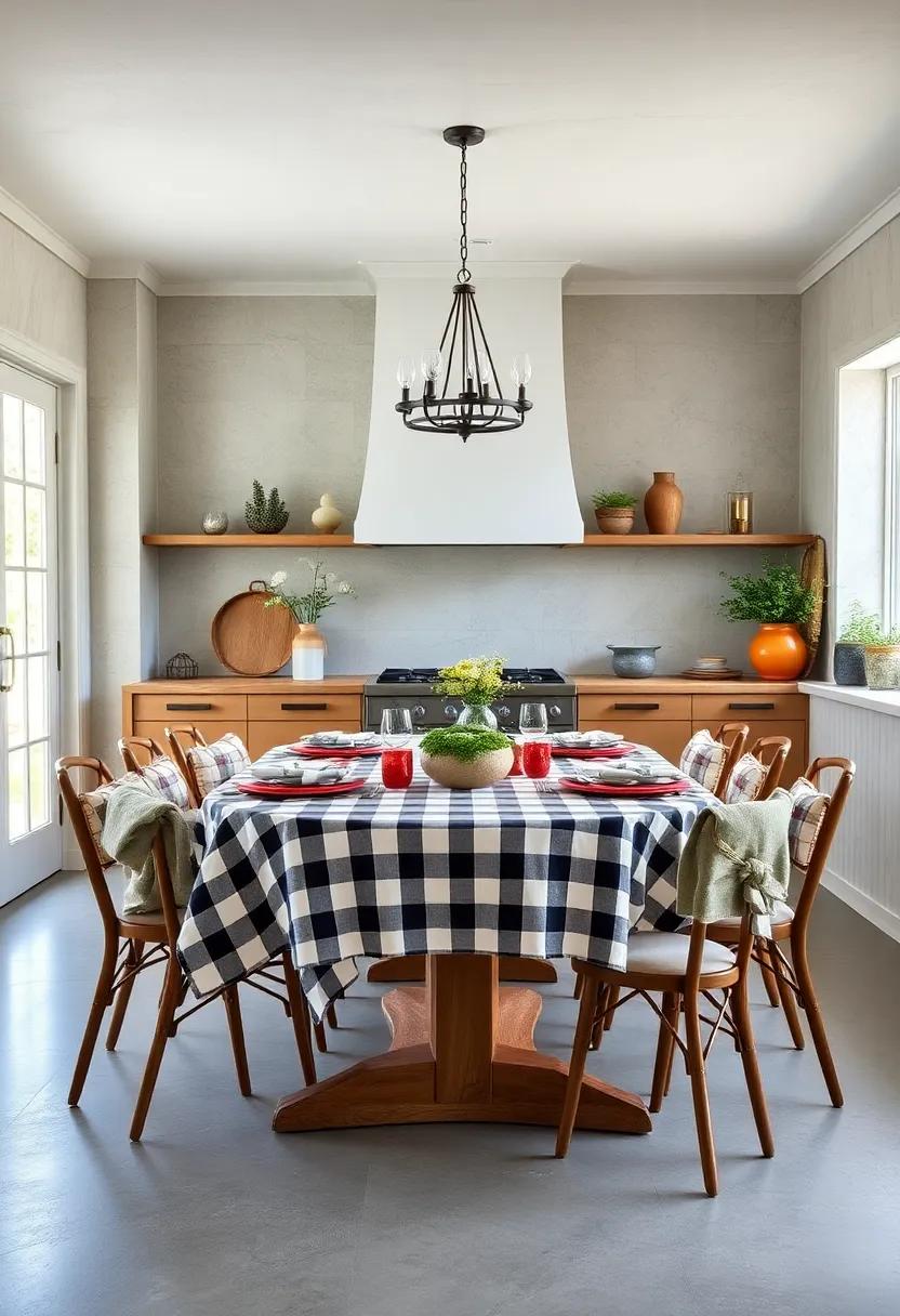 Bold⁣ Tablecloths: Opt ⁣for ​checked ‌or striped tablecloths⁢ to instantly invoke that classic farmhouse feel