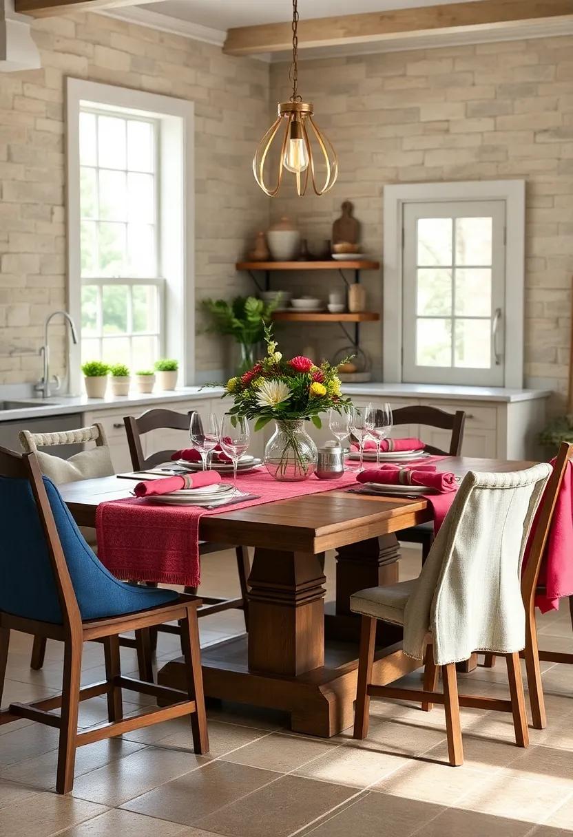 Layered ​Textiles: Use a mix​ of table runners, placemats,⁢ and cloth⁢ napkins in complementary ‍colors to‌ create ​a cozy,⁤ inviting atmosphere