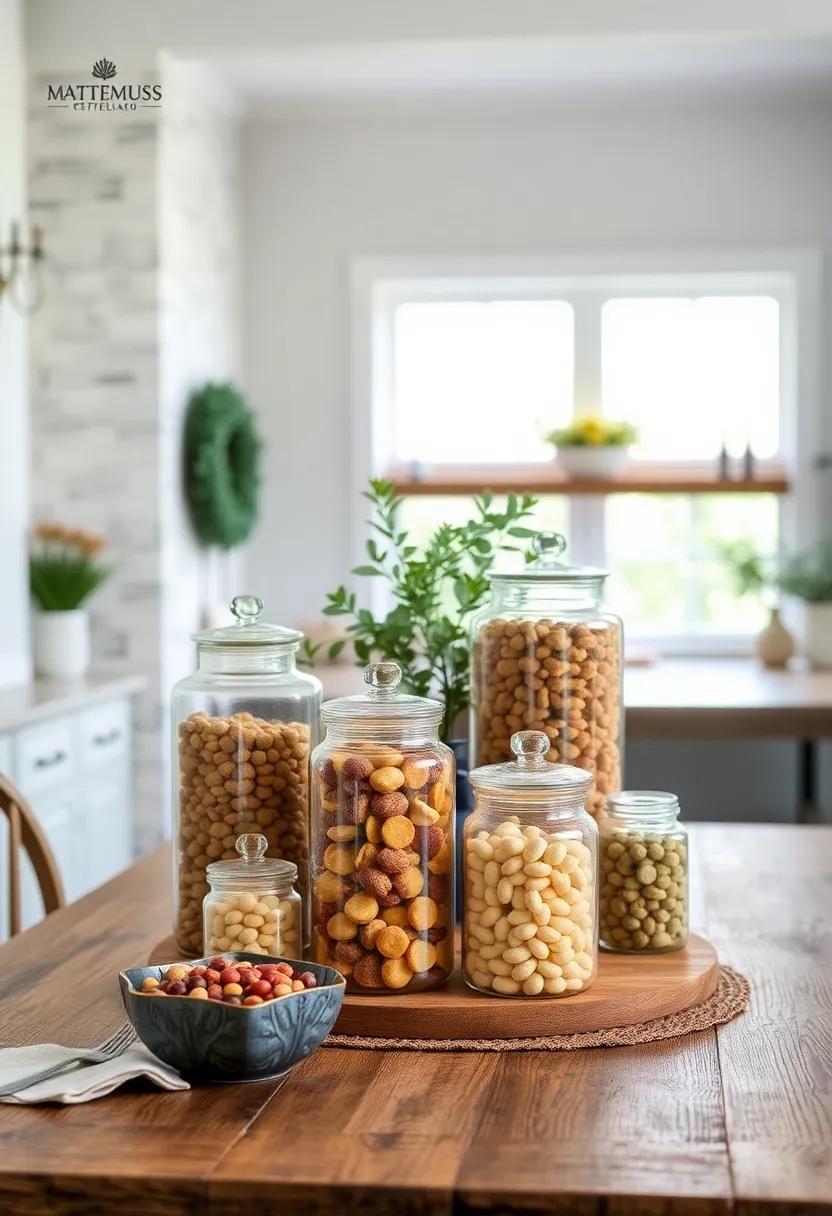 Layered ⁢Jars​ of Goodies: Keep your favorite snacks showcased​ in clear jars for a ​visually appealing and⁤ easily accessible⁣ treat ‍station