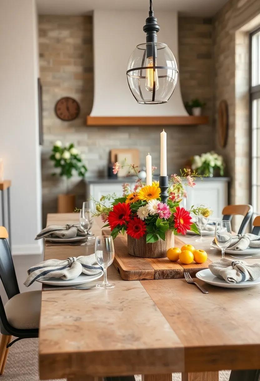 Rustic Wooden Planks: Employ reclaimed⁤ wood as ⁣a ‌centerpiece ​base, adding⁢ depth and texture​ to ‌your table ⁢decor