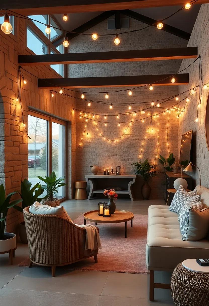 Hang String Lights: Garland-style⁣ string lights ⁤add ‍a whimsical touch to outdoor spaces or indoor areas for ⁢a festive and cozy ambiance