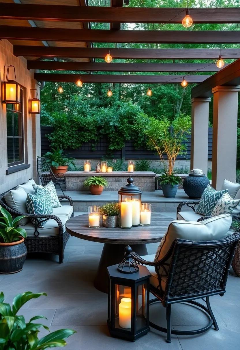 Mood-Enhancing Candles: Use lanterns or candle‍ holders to​ bring soft lighting to your patio,perfect for creating a cozy ambiance during outdoor ‌dining or relaxing
