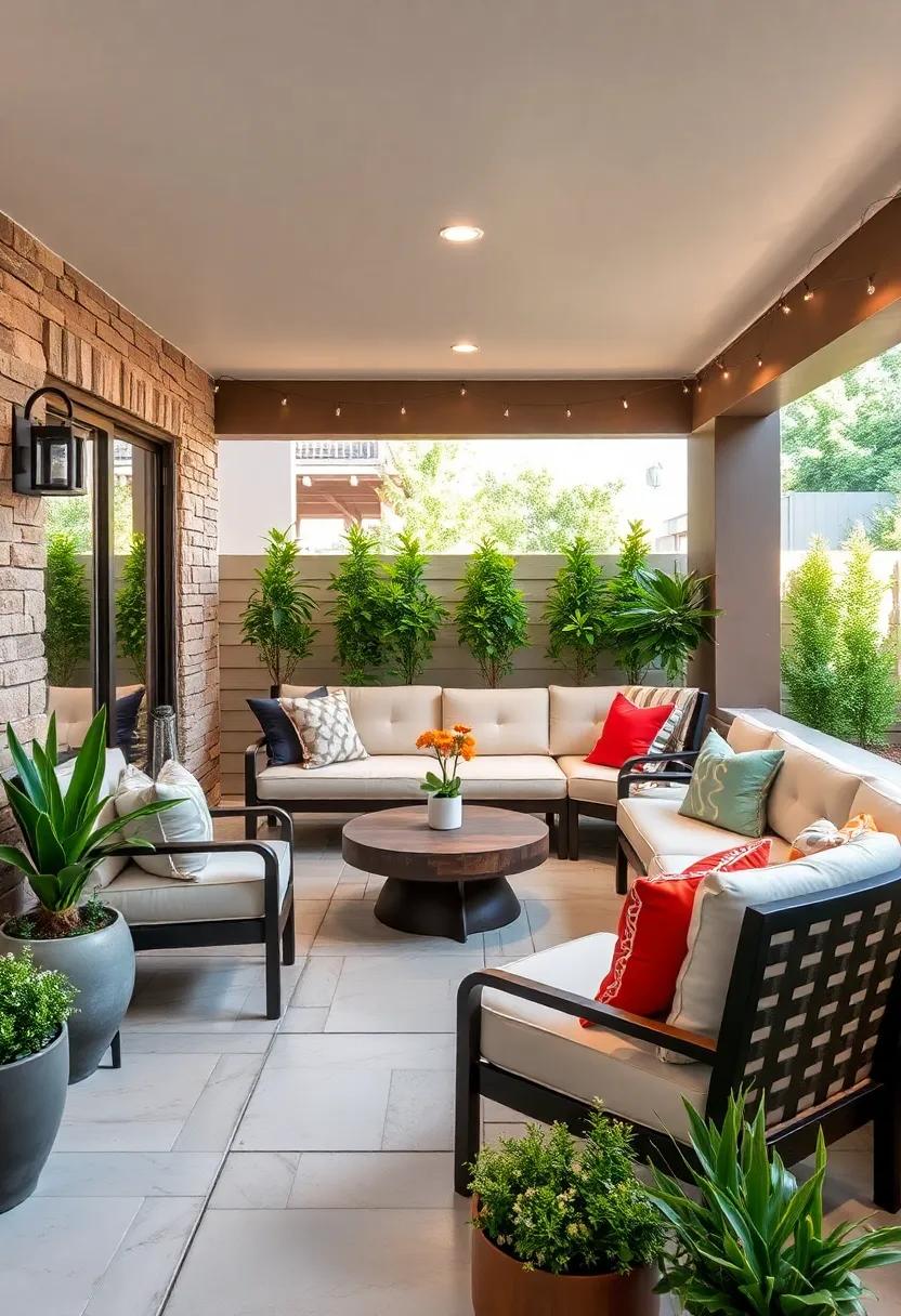 Built-in Seating Benches: Construct built-in benches around a patio area⁤ to create​ additional seating while offering a⁢ space-saving solution for smaller yards