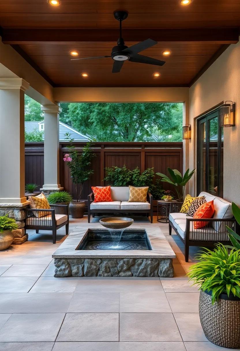 Water Feature Serenity: ‌Install a small,‌ budget-friendly water feature to create soothing sounds and a tranquil atmosphere⁣ that ‍elevates your outdoor experience