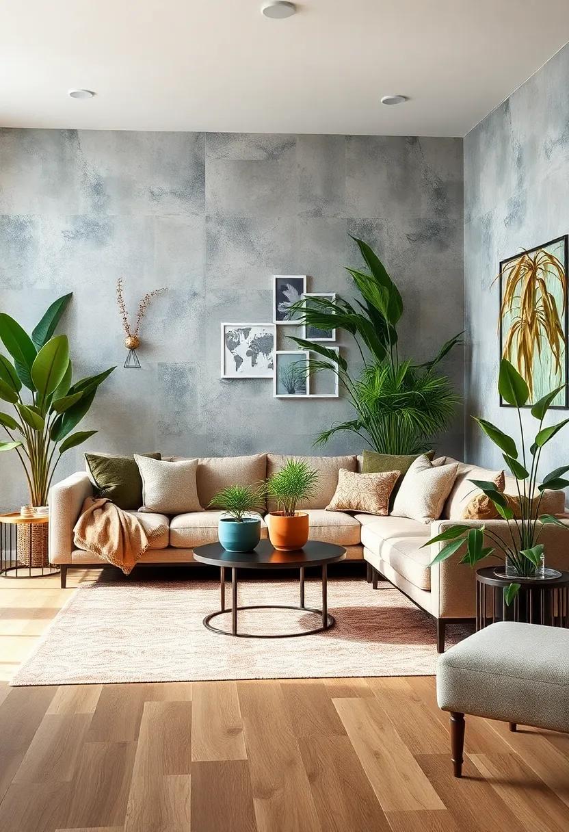 Indoor Plants: ⁤Bring life⁣ to your⁤ living room with lush greenery and stylish planters for a fresh, vibrant feel
