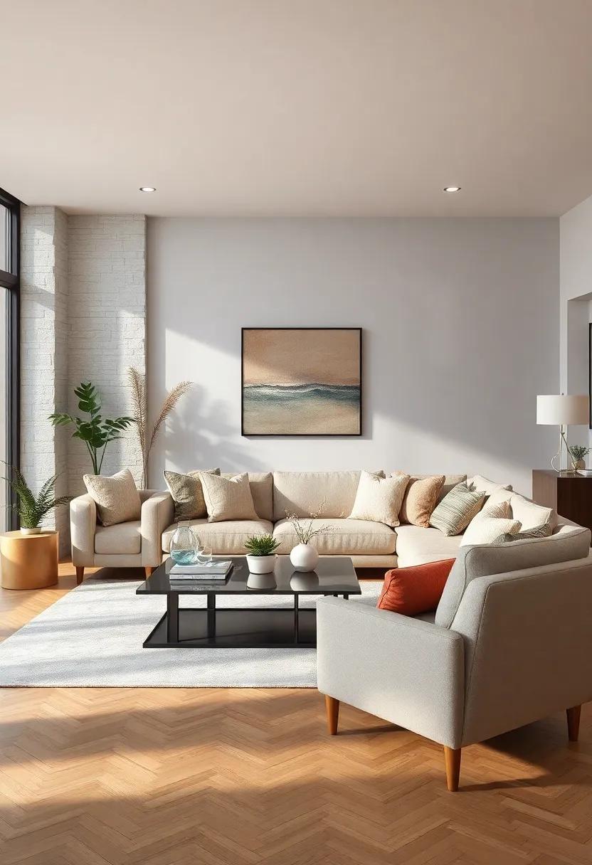 Neutral Upholstery: ​Select furniture in soft, neutral⁤ tones that complement any accent color you choose