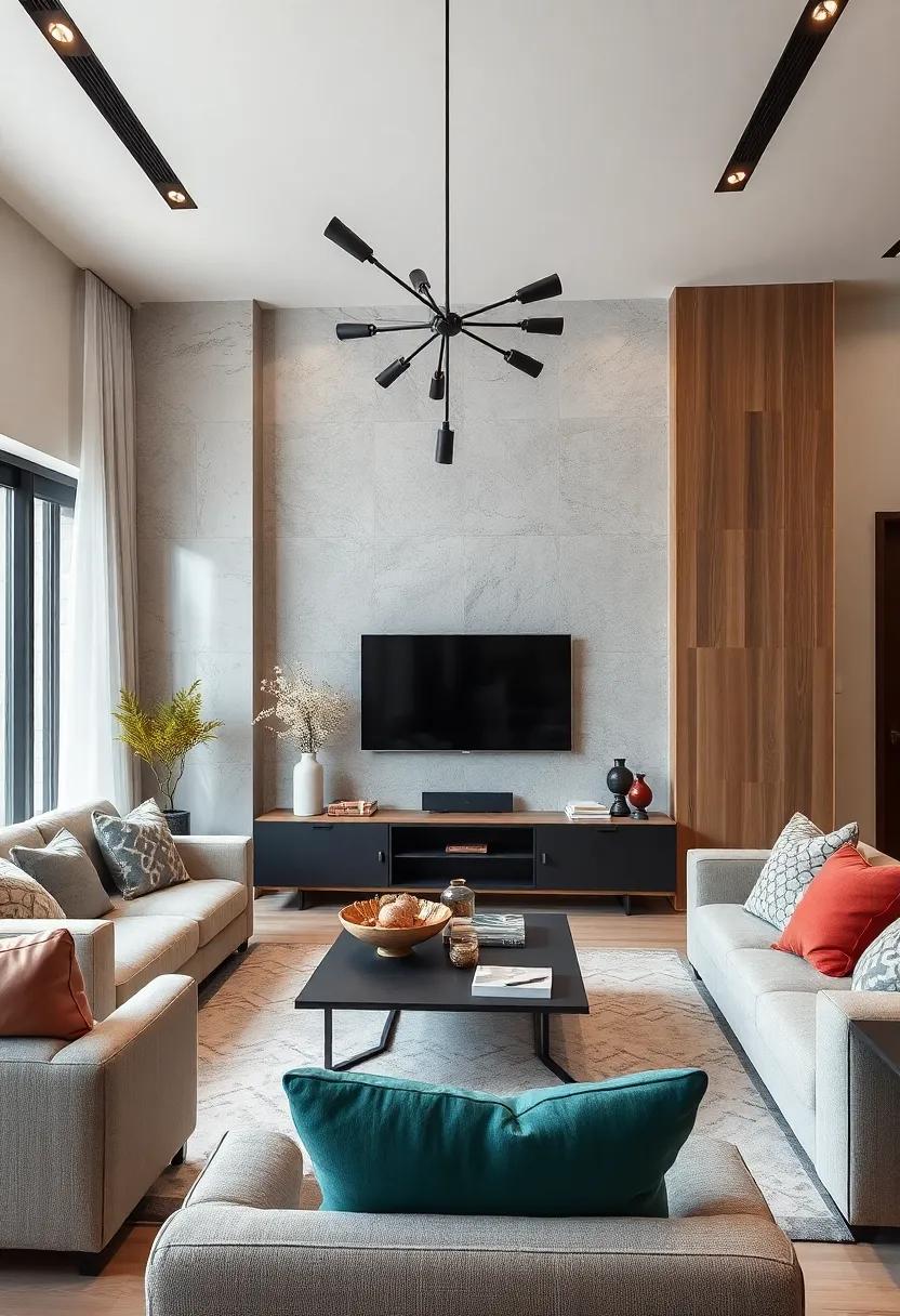 Interactive Seating: Include poufs or ottomans to provide additional seating options while keeping the room flexible