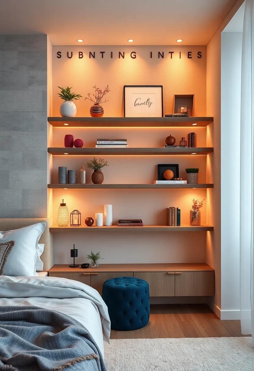 Mood‌ Lighting: Use small⁤ accent lamps or fairy lights to illuminate your shelves and create a cozy atmosphere