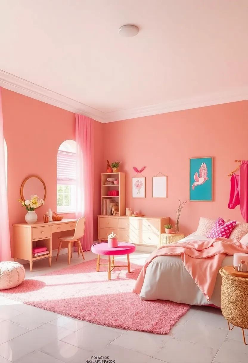 Peach Sorbet: A delightful mix of‍ orange and ‍pink, this⁤ shade adds a playful⁣ yet calming ⁤touch​ to your girl's sanctuary