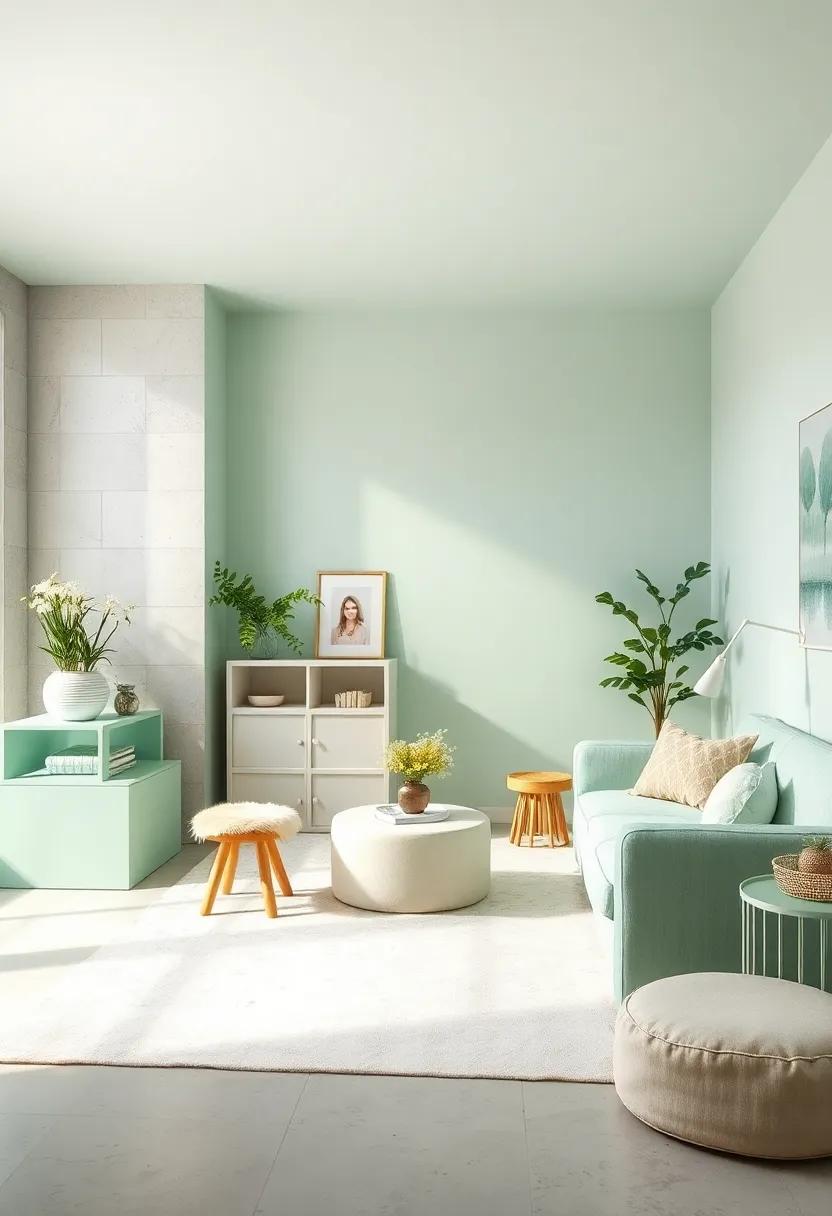 Mint Green: Evoking feelings of freshness, this soft green hue creates ‍a peaceful space that inspires ⁤creativity ‌and tranquility