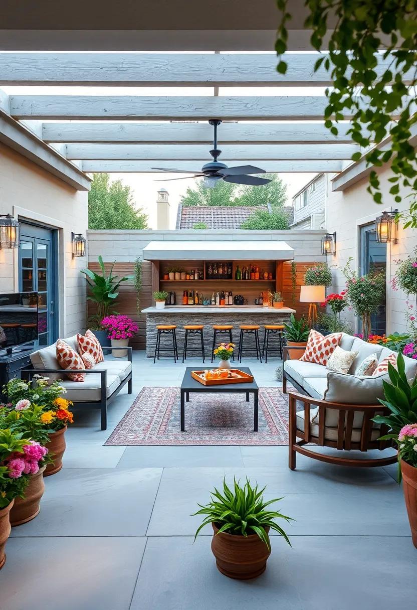 Garden‌ Gala: ⁤A bar positioned amidst a beautifully curated ‌flower⁤ garden creates⁤ a picturesque scene, turning even everyday gatherings into special occasions