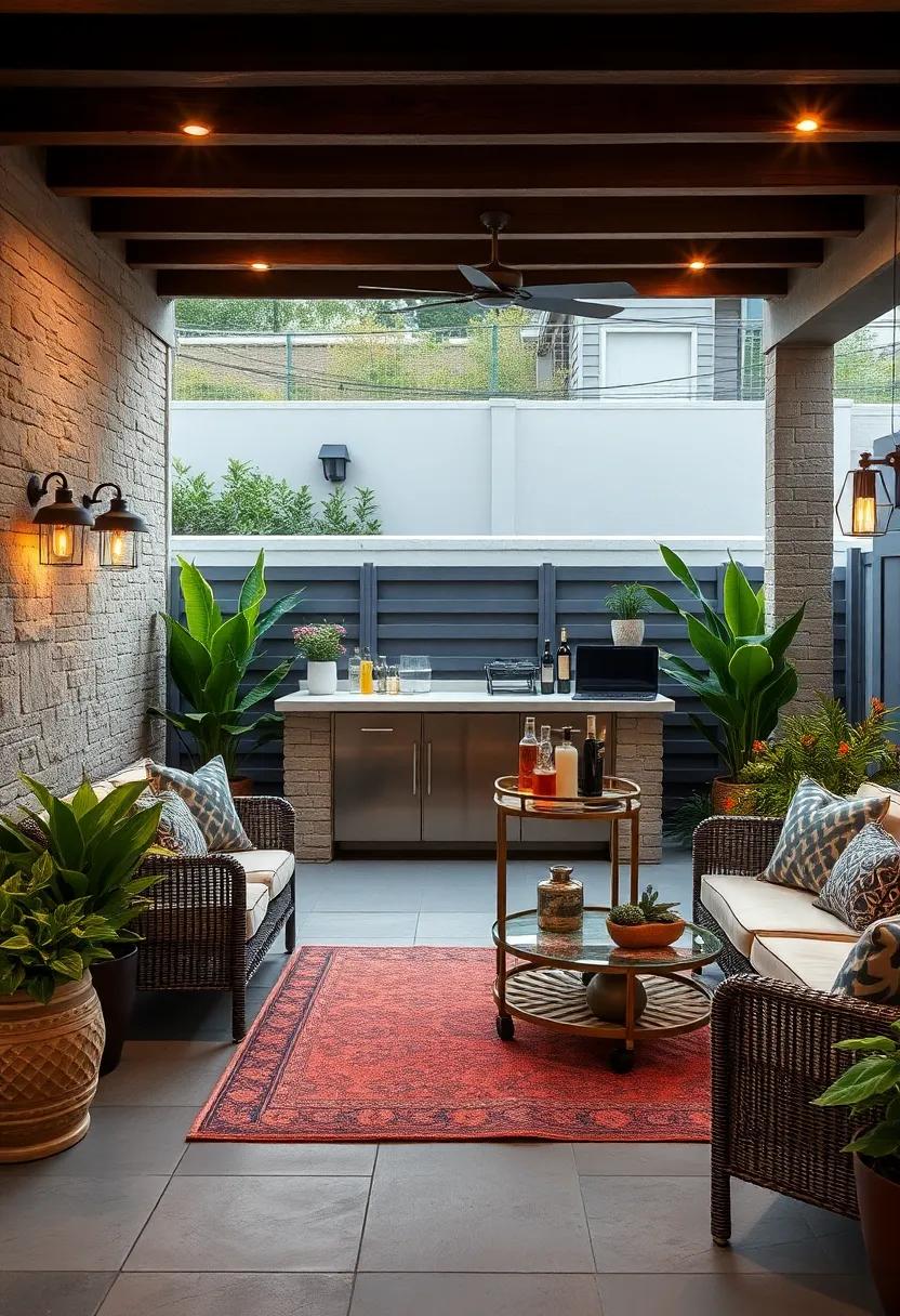 Classic Cocktail:‍ A traditional-style bar complete with a vintage cocktail cart captures the‌ essence of ​classic ‍elegance, bringing timeless style to outdoor soirées