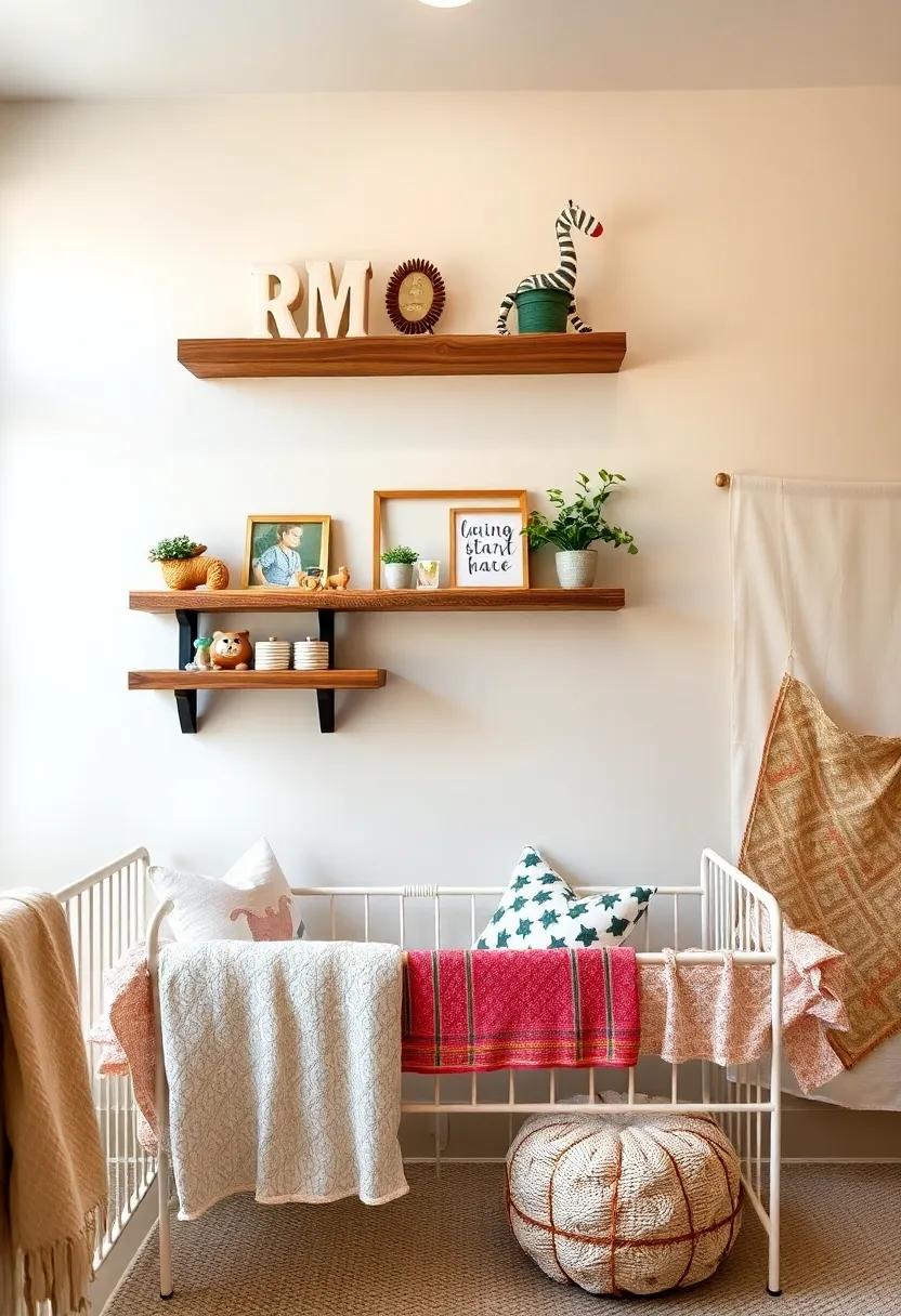 Rustic Wall ‌Shelves: Use floating shelves made from‌ reclaimed wood to display favorite toys and books while adding charm