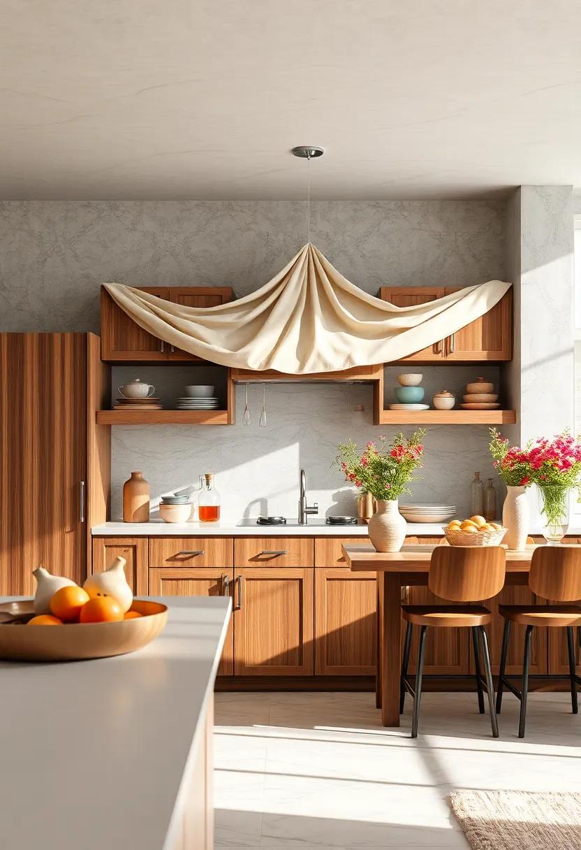 Use Seasonal Fabrics: Drape fabric pieces over the cabinets that reflect the ⁤season for ‍an instant refresh