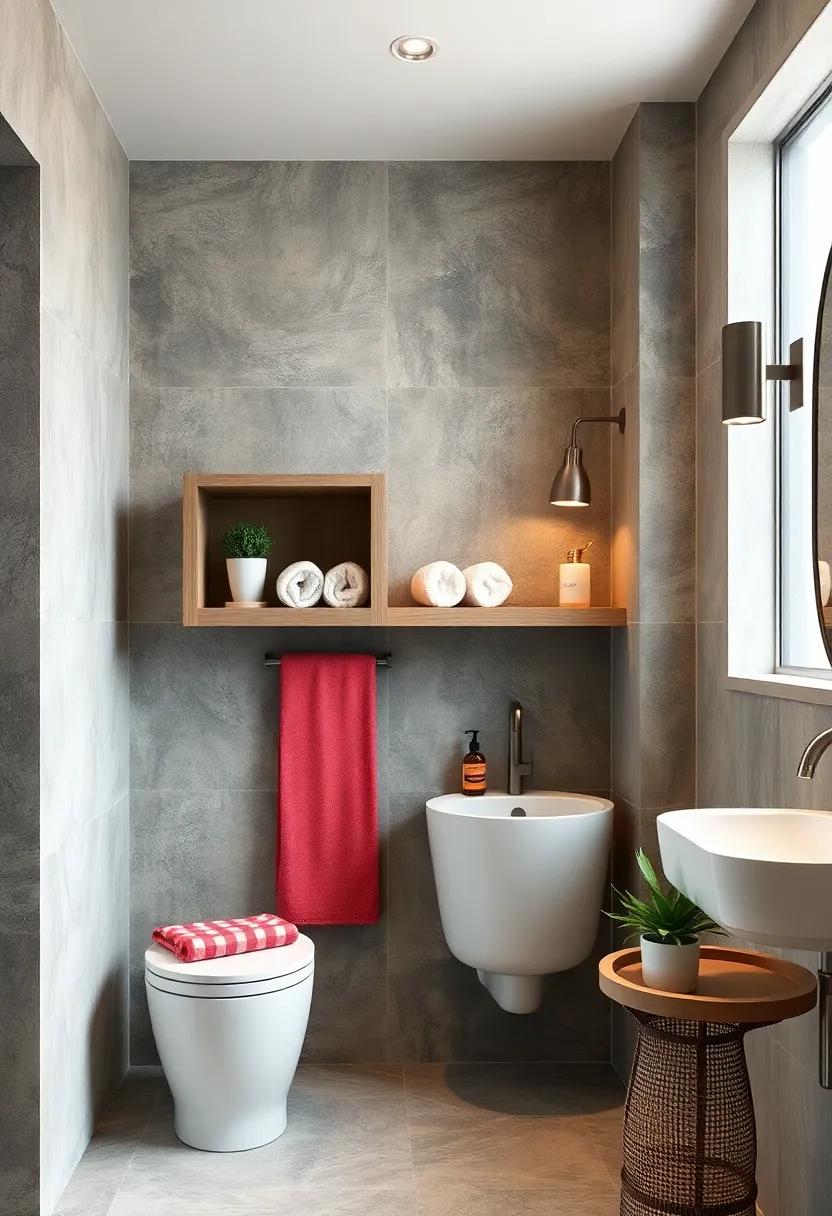 Towel Storage Cubby: Create a cozy nook for rolled towels with cubby-style shelves that add charm and organization