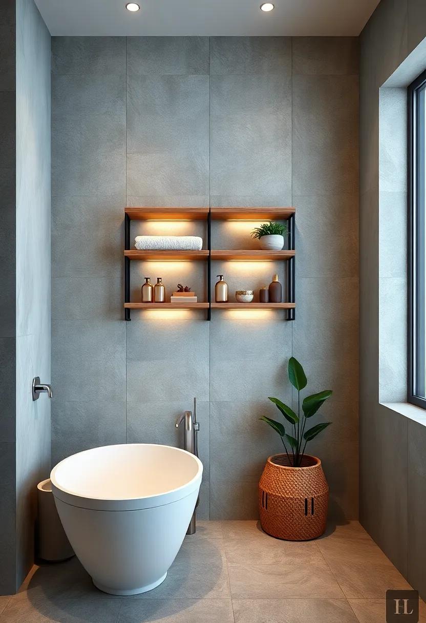 Vertical Storage Shelves: Maximize your vertical space with sleek shelves that keep your essentials organized and within easy reach