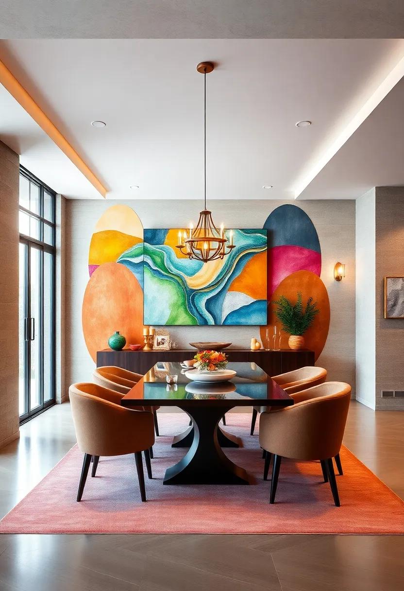 Colorful Murals: Commission a‌ mural artist ​to ⁤create a unique piece ⁤that ‌makes your dining room a lively work of art