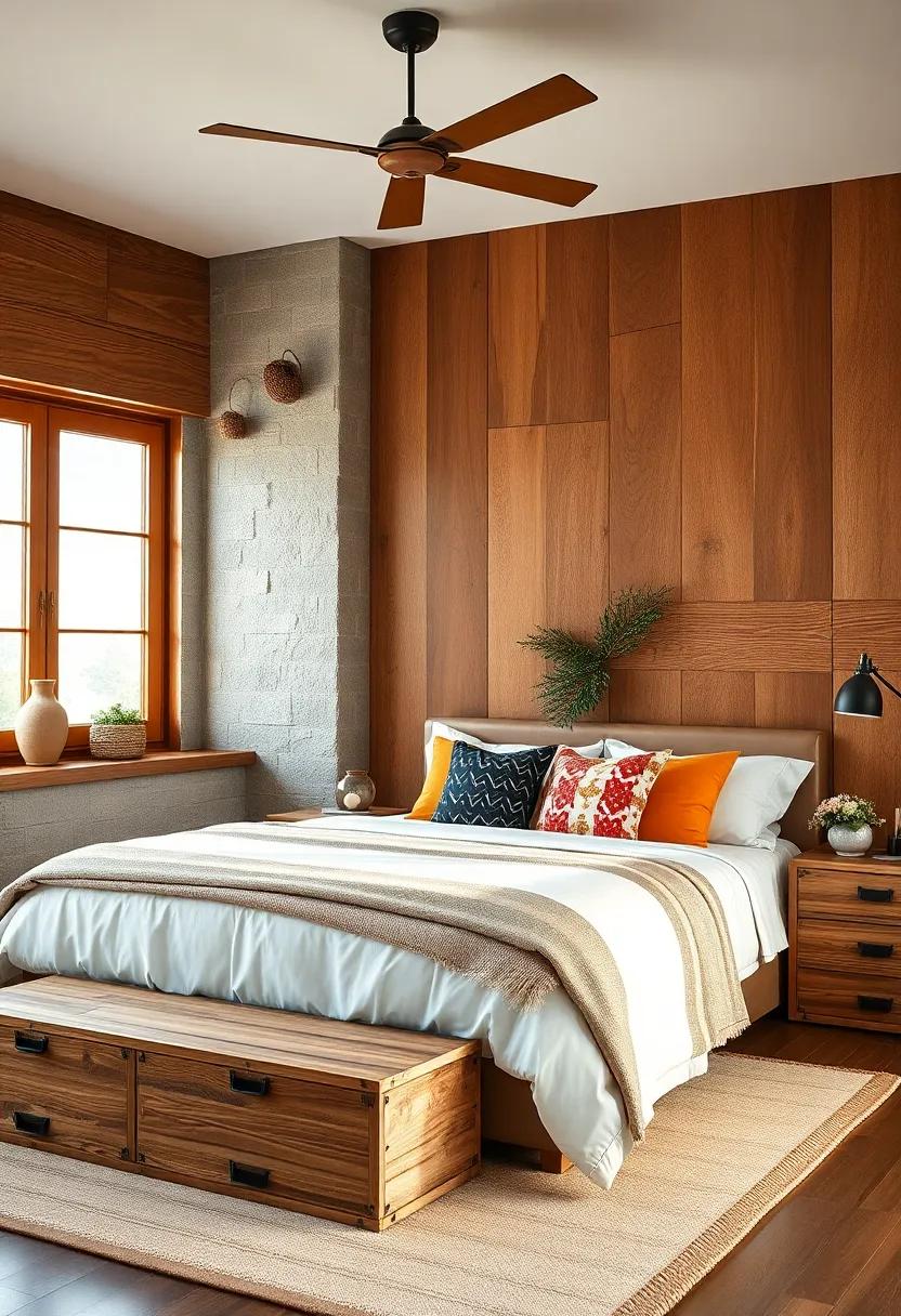 Stylish Wood Storage: Use wooden storage boxes or chests for organization, adding both practicality and ⁣rustic charm to your‌ decor