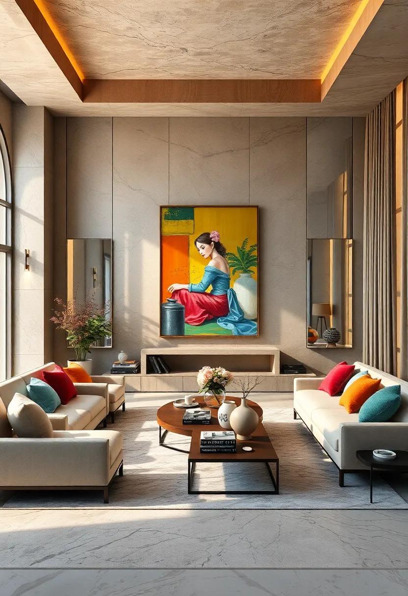 Utilize Mirrors Strategically: ‌Position mirrors opposite artworks to reflect them and create an illusion of space and light