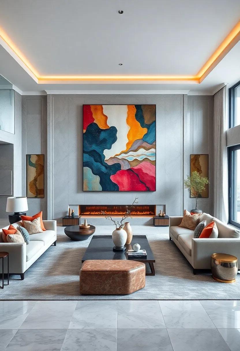 Incorporate Sculptural Elements: Add three-dimensional artwork or ‍sculptures in unexpected ⁢places to add depth and intrigue⁣ to the living space