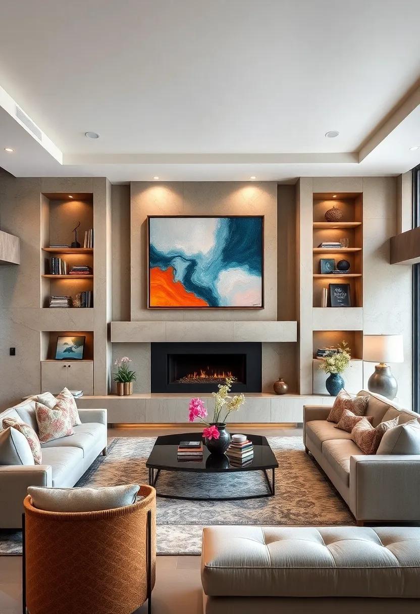 Custom ‍Built-Ins: ‌Create built-in shelving ⁤that showcases both art and curated decorative objects, creating a‌ thematic display