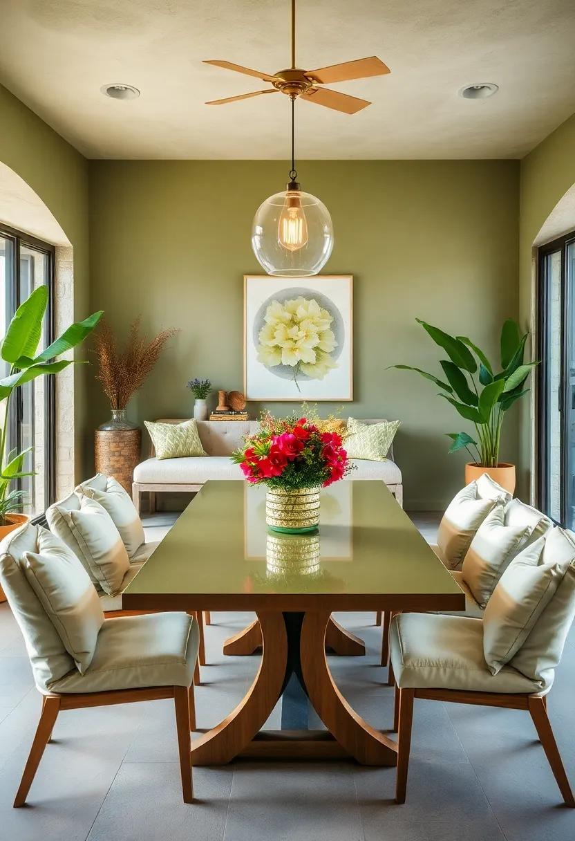 Potted Fiddle ​Leaf Fig: ​A potted​ fiddle leaf fig plant works beautifully as a statement piece that draws the eyes upward and celebrates greenery
