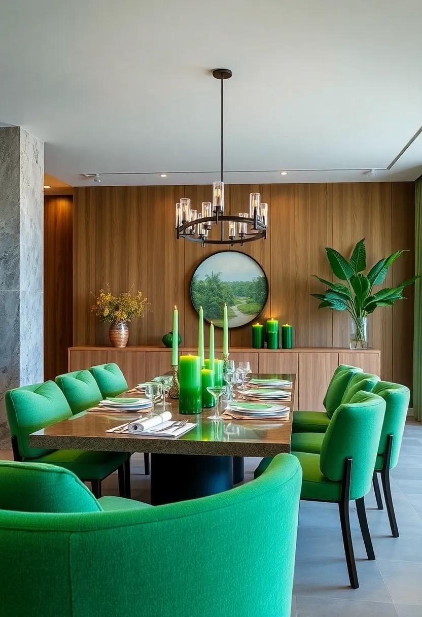 Green Lighting Fixtures: Select ⁢green ⁤pendant lamps or chandeliers for a ‍stylish yet whimsical lighting solution​ that stands ⁣out