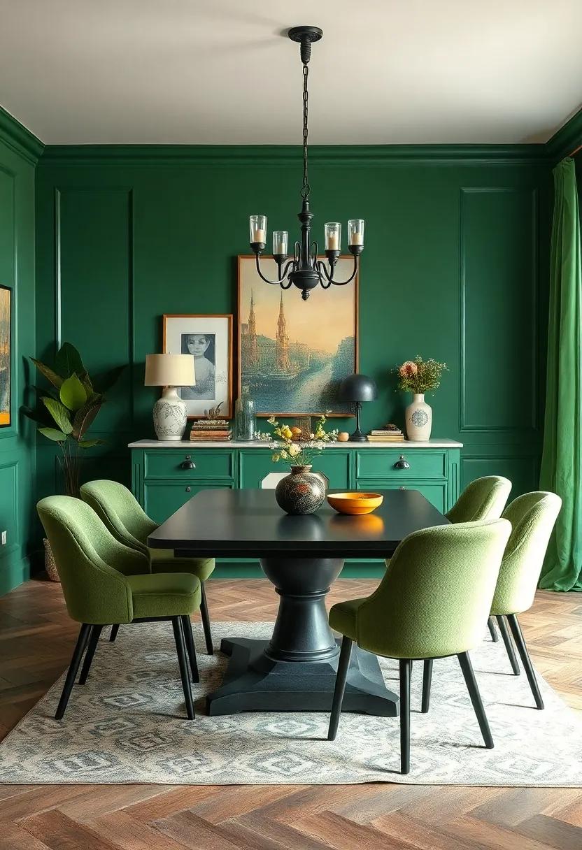 vintage Green‍ Furniture: Source vintage ‌or upcycled green furniture pieces‌ that reflect ​character and history, enhancing your dining room’s ⁢charm