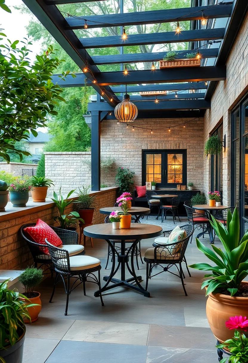 Chic Bistro Vibe:‌ Recreate​ a quaint European bistro⁤ feel with small,⁣ round tables and vibrant plants to ⁣add charm to your patio