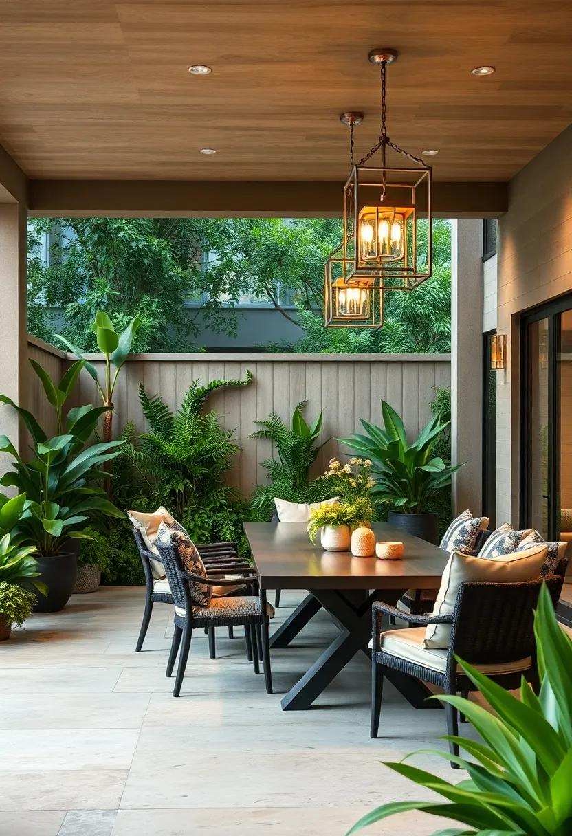 Lush Garden Oasis: See how incorporating lush ⁣greenery around a dining ‌area can ​create a serene atmosphere,complementing ​the‌ outdoor experience