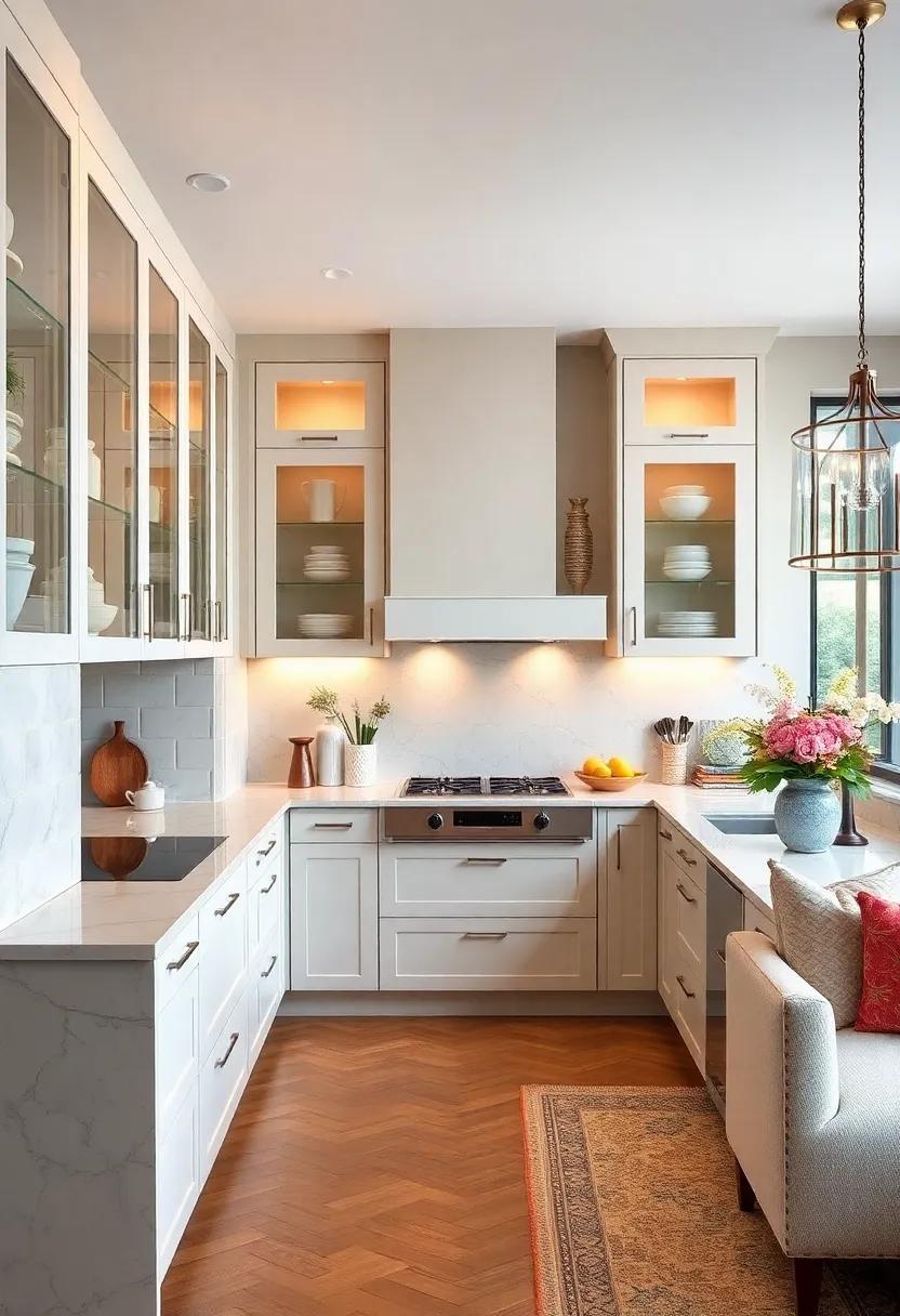 Artsy Glass Fronts: Showcase your ⁢favorite‍ china or​ cookbooks with glass-front⁣ cabinets, adding elegance while allowing for an ‍artful display in your kitchen