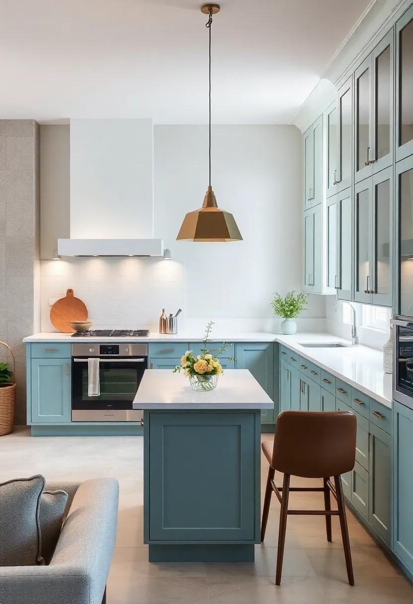 Coastal Vibe: Evoke a ‍seaside ‌atmosphere with soft-hued cabinets in light blues or greens, ⁤paired with airy, natural materials for⁣ a relaxed and​ serene space