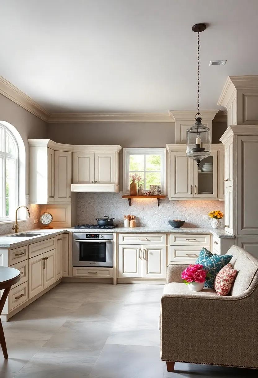 Country French Flair: ​Infuse ‌elegance with cabinets⁤ that feature soft curves, ​intricate moldings, and subdued colors⁢ for⁤ a warm ⁢and ​inviting culinary environment
