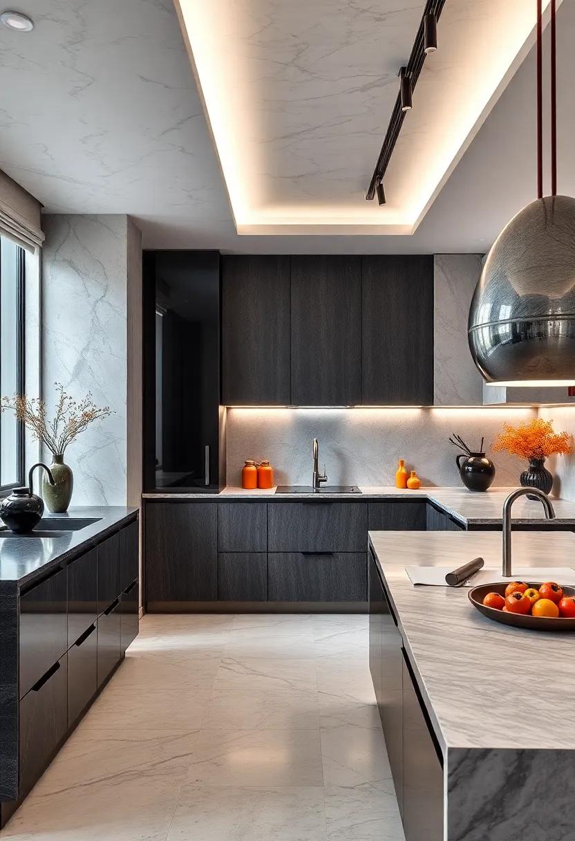 Futuristic Finishes: Explore‌ cabinets‍ in innovative‌ materials like ‍carbon ⁣fiber or glass,​ creating a⁤ modern, high-tech look that turns ⁤your kitchen ⁣into a culinary lab