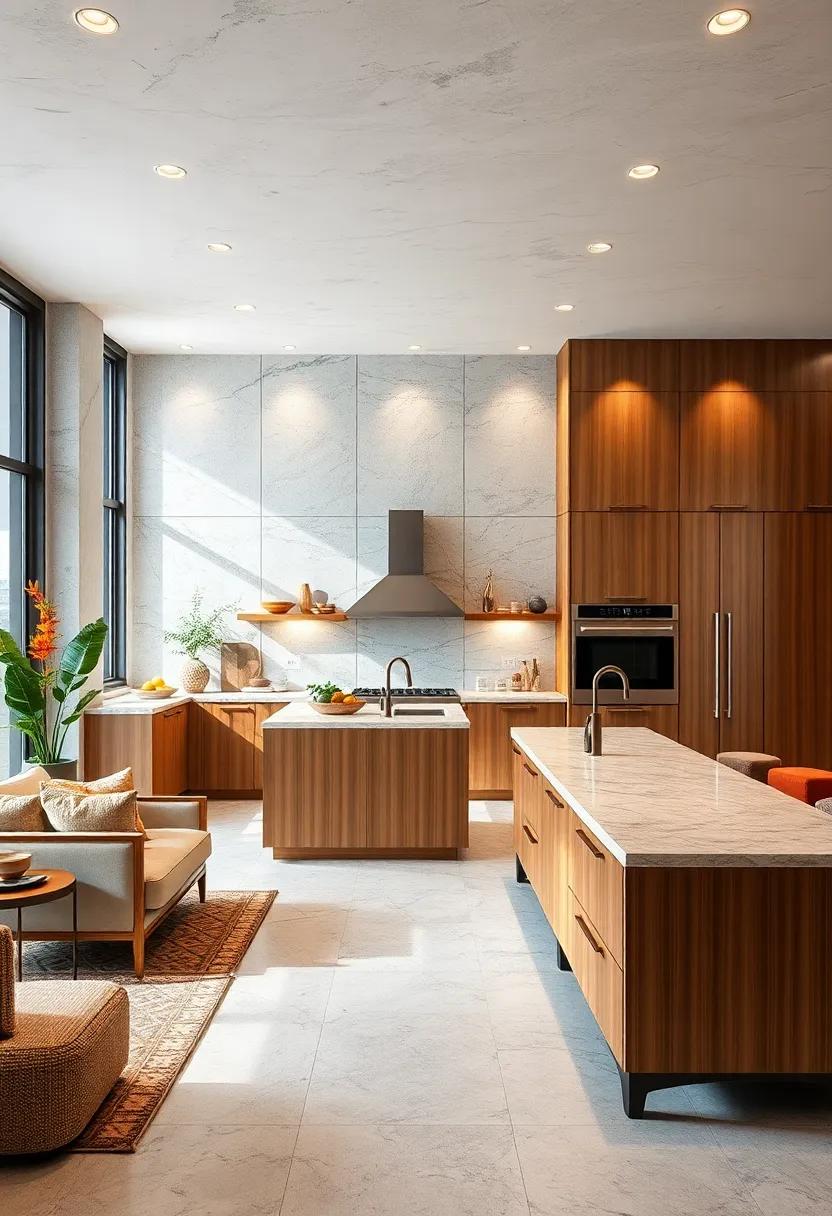 Large-Scale Island Cabinets: Create a focal point with a large central island featuring expansive cabinetry, integrating ‌extra ⁢storage and workspace in⁤ a stylish manner