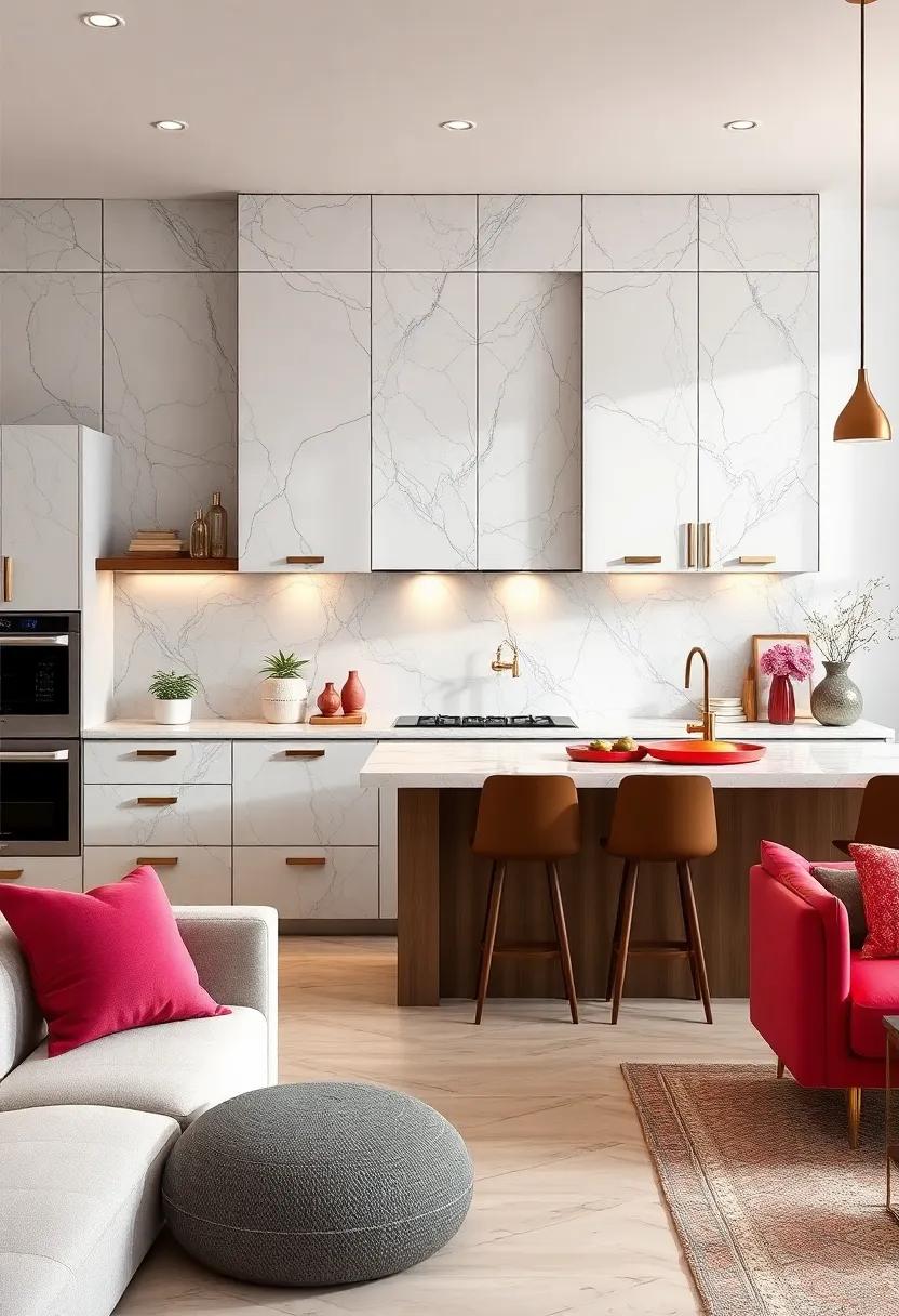 Luxe Marble-Inspired: Opt​ for ⁤cabinets that mimic the elegance‌ of marble, featuring sleek finishes that‌ reflect light and add ⁣a‌ sense of⁣ sophistication ⁣without the maintenance