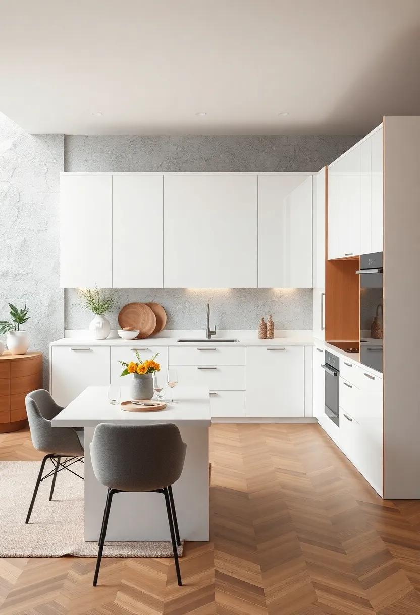 Sleek ​Minimalism: Embrace the ‍power of simplicity ⁢with ultra-streamlined⁤ cabinets in‍ high-gloss ⁣white, offering a ⁢clean ⁢and airy​ feel that brightens any​ kitchen