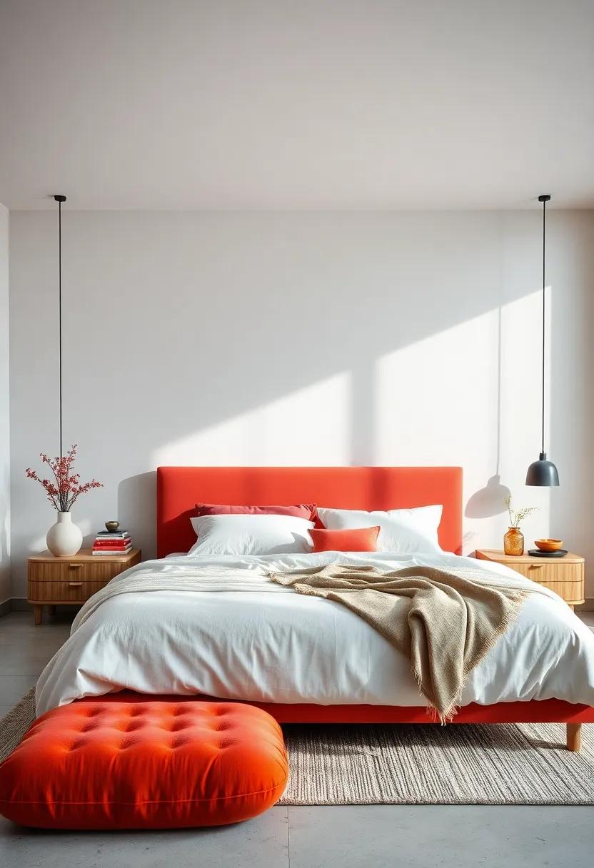 Bold Color Burst: ⁣Add a pop of personality ⁣with a bold-colored ⁤headboard that​ can ‌serve as ‌an accent without‌ overwhelming your minimalist ‌theme