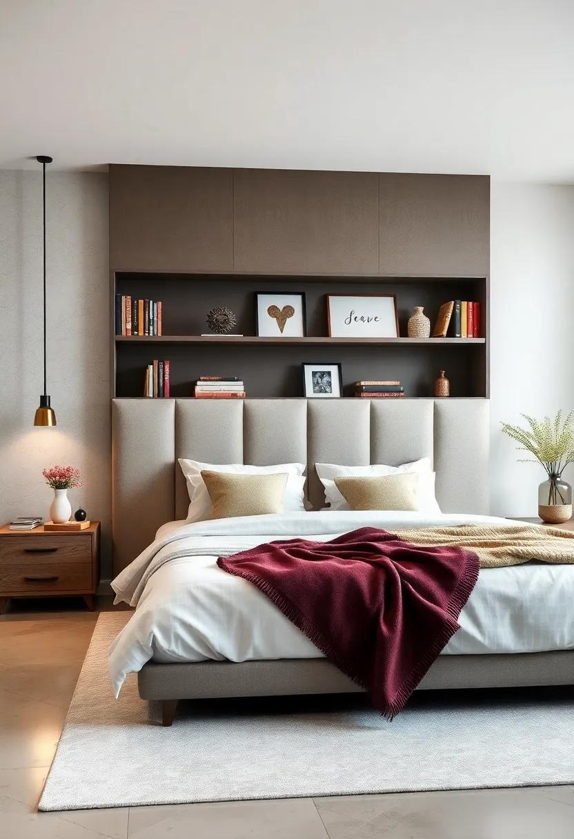 open Shelving: A headboard that incorporates open shelving allows for ⁤both functionality ⁣and style,perfect for displaying cherished books ‍or decor