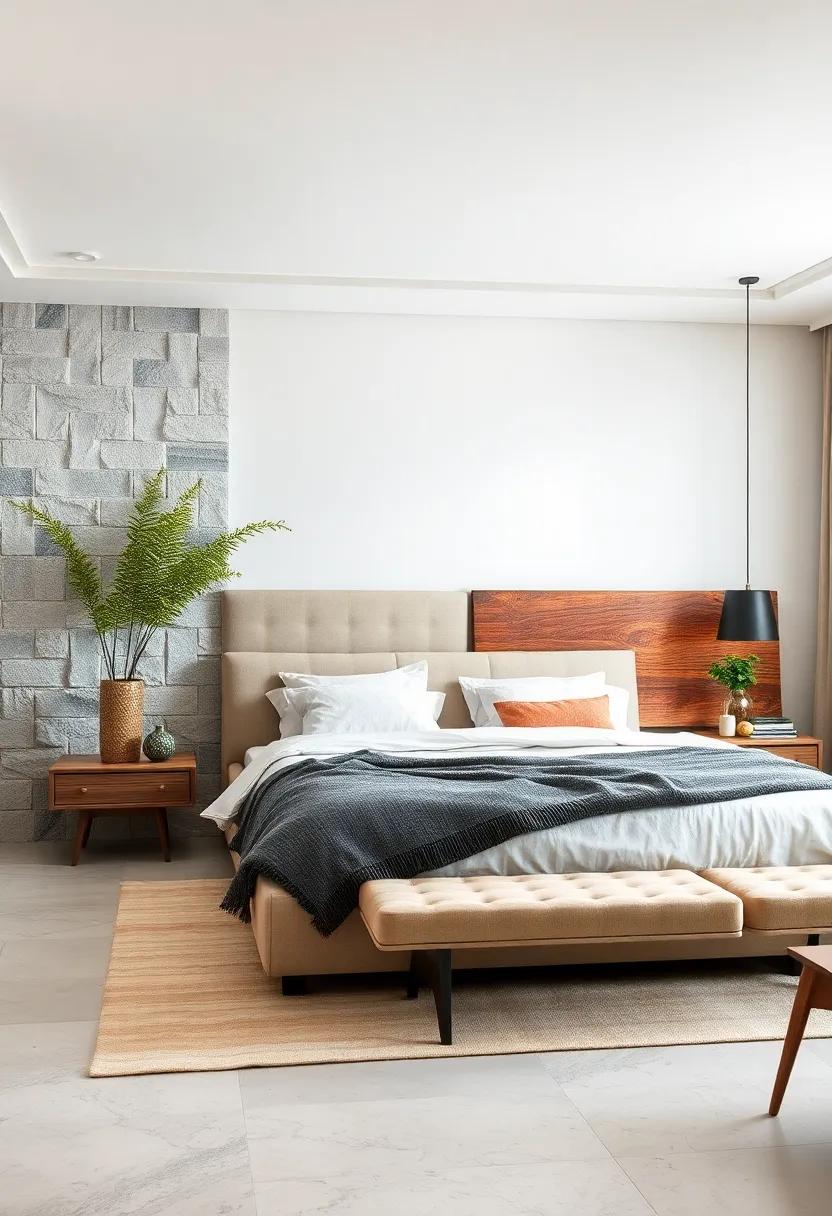 Vintage ⁢Wooden Charm: A reclaimed wood⁣ headboard offers rustic charm, providing a unique character that embodies sustainable design principles