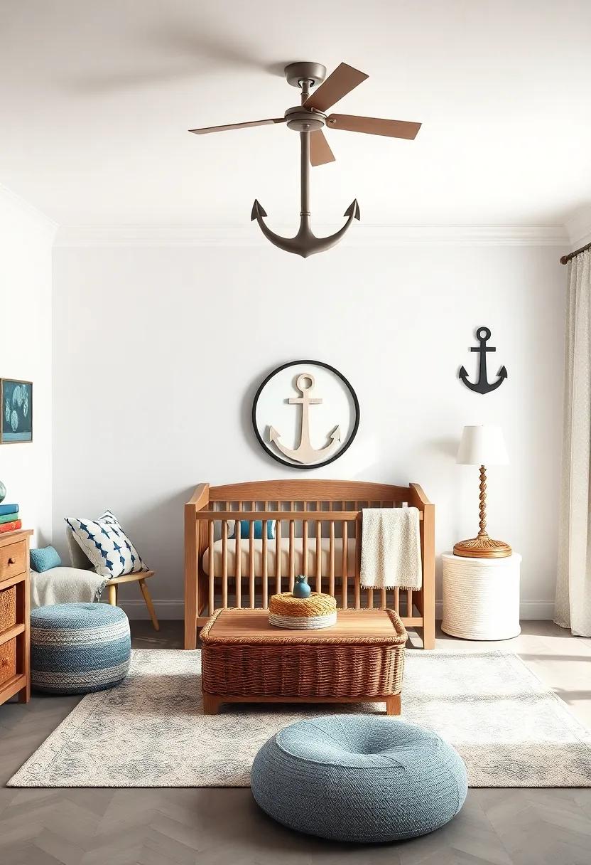 Anchor Accents: Use anchor-shaped decor ​like hooks, pillows, or picture ⁣frames to bring in classic nautical motifs