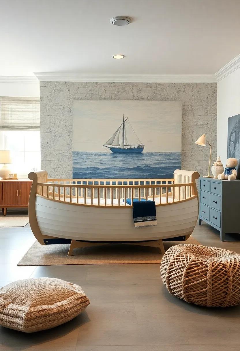 Boat ‍Crib: If you’re ⁢feeling whimsical, consider a crib designed like a boat to serve as ‌the centerpiece of the nursery