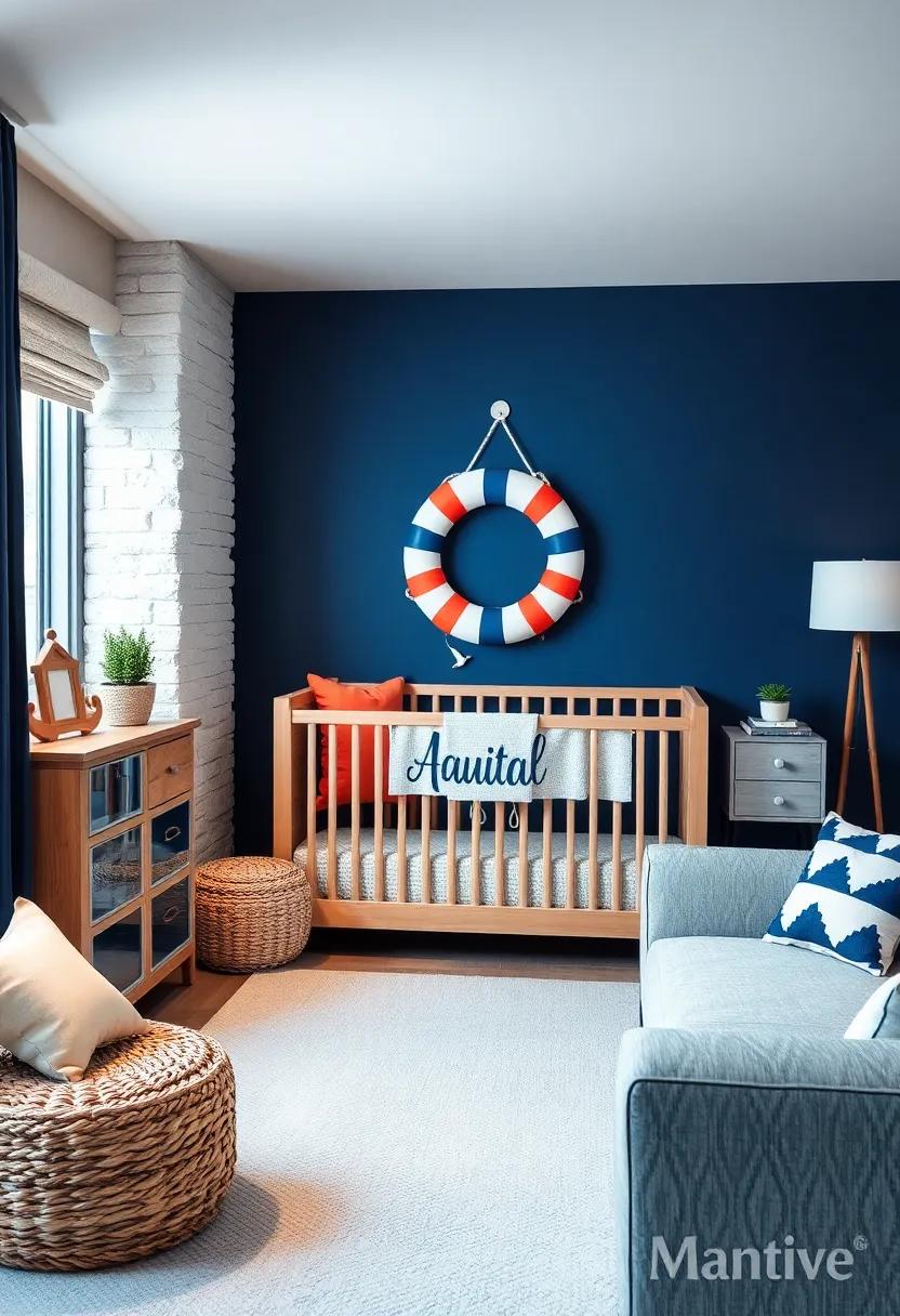 Life Preserver Decor: Hang a⁢ decorative life⁢ preserver with the baby's name on it for⁣ a personalized​ nautical touch