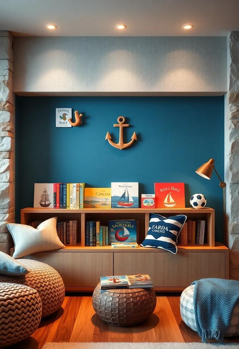 Nautical-Themed Books: Curate a shelf of nautical-themed children's books to inspire young imaginations and love for reading