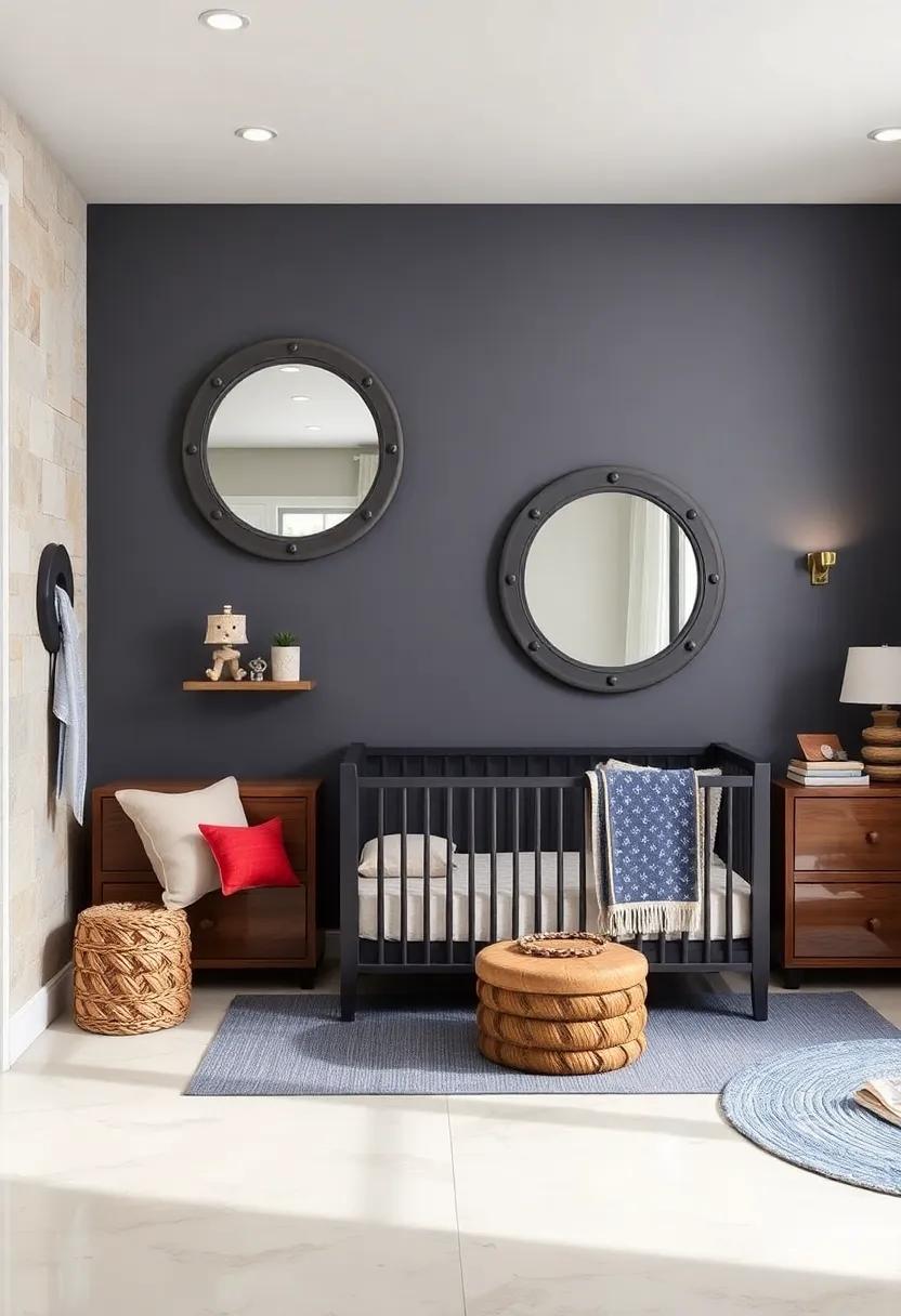 Porthole Mirrors: ⁤Use ⁣circular mirrors designed to look like portholes to bring a unique‌ focal point to the decor