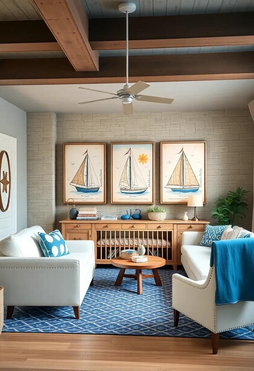 Vintage Sailing Posters: Frame vintage sailing posters that can educate and enchant little seafarers