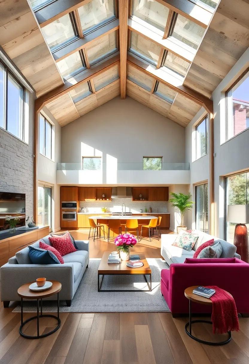 Embrace Natural Light: Utilize large windows and ​skylights to flood your open concept space with ‌sunlight, creating an ⁢inviting atmosphere