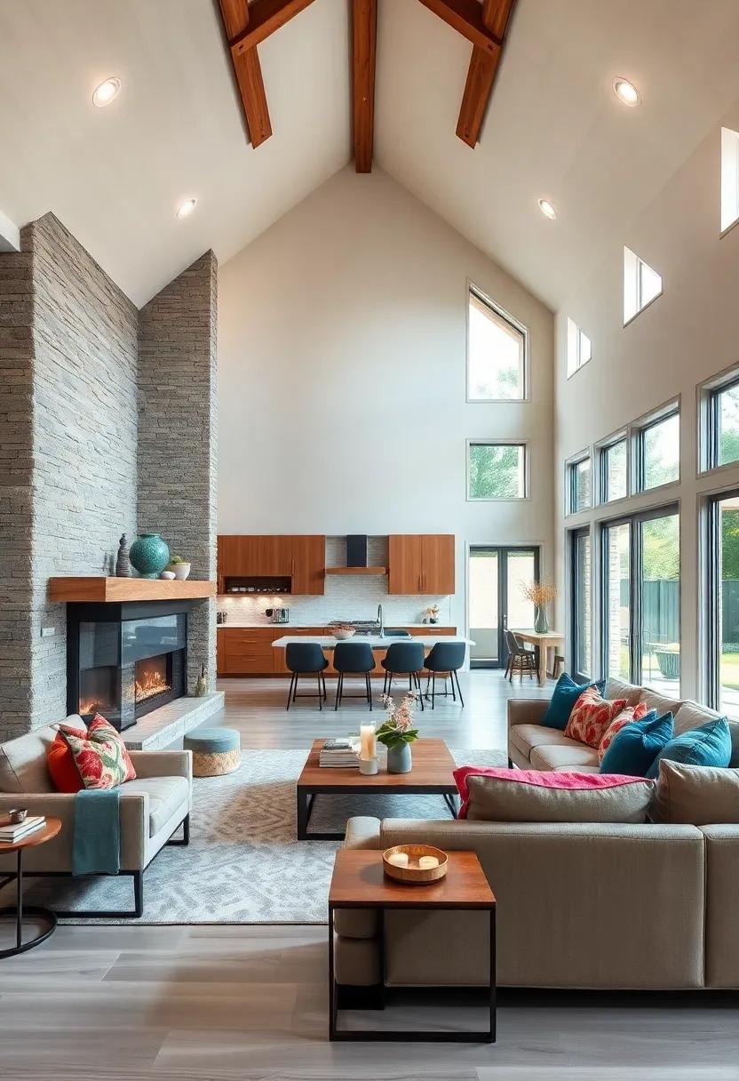 Cozy Hearth: if space ⁤allows, integrate a fireplace or a fire feature in the living area that brings⁢ warmth and an inviting focal⁢ point to‍ the room